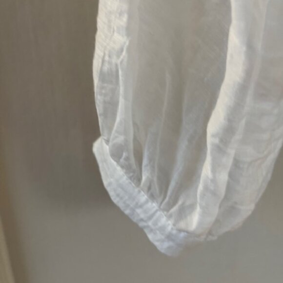 Zara White Ruffle Sheer Romantic Blouse - Picture 4 of 6